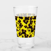 Geel en bruin Pansy Cluster, Drink glas (Voorkant)