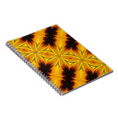 Geel en bruin vormen Abstract KunstNotitieboek Notitieboek (Rechterzijde)