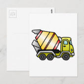 Geel- en cementmixer briefkaart (Voorkant / Achterkant)