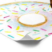 Geel en Chocolade Donuts Verjaardagsfeestje Welkom Poster (Hoek)