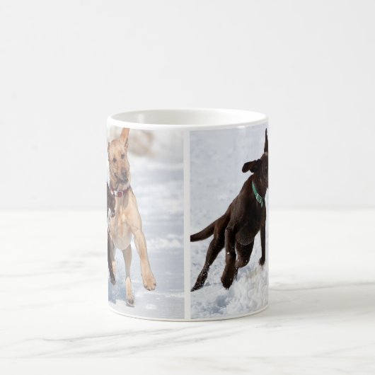 Geel en chocolade Labrador Retriever Koffiemok (Center)