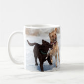 Geel en chocolade Labrador Retriever Koffiemok (Links)