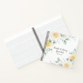 Geel en Cream Rozen Guest Book Notitieboek (Binnen)