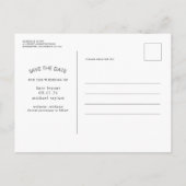 Geel en Dusty Blue Floral Sla de datum Foto op Aankondigingskaart (Achterkant)