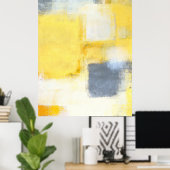 'Geel en geel' Abstract Poster (Thuiskantoor)