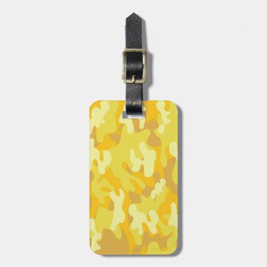 Geel en Gold Camo-ontwerp Bagagelabel (Voorkant verticaal)