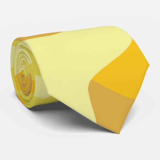 Geel en Gold Camo-ontwerp Stropdas (Opgerold)