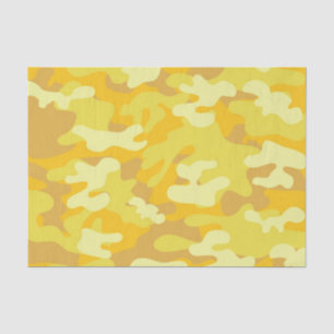 Geel en Gold Camo-ontwerp Tissuepapier