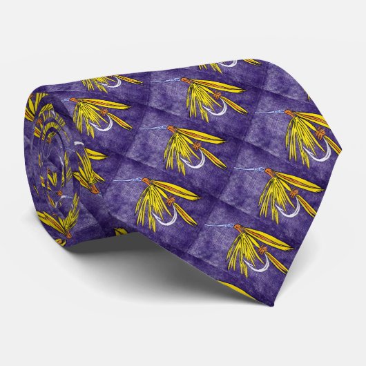 "Geel en goud" forel Natte Stropdas (Opgerold)