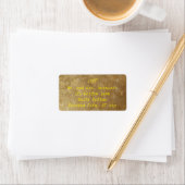 Geel en Goud Gemengde Monogram Adresetiketten Etiket (Insitu)