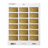 Geel en Goud Gemengde Monogram Adresetiketten Etiket (Full Sheet)