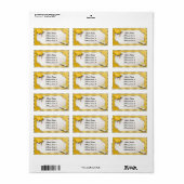 Geel en Goud Grauation Adresetiketten Etiket (Full Sheet)