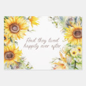 Geel en Goud Zonnebloemen Lijst Gepersonaliseerd Inpakpapier Vel (Voorkant 2)