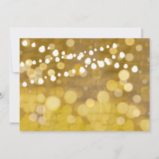 Geel en goudbos Lichten Garland Weddenschap Kaart (Achterkant)