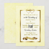 Geel en goudharten Weddenschappen Kaart (Voorkant / Achterkant)