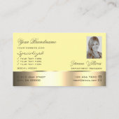 Geel en goudkleurig Roos met foto Visitekaartje (Achterkant)