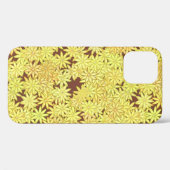 Geel en goudmaaltijd op chocolade bruin Case-Mate iPhone case (Achterkant (horizontaal))