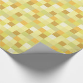 Geel en goudpixelaatpatroon cadeaupapier (Hoek)