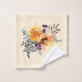 Geel en goudzonnebloemen Bleek Gele achtergrond Bad Handdoek (Wasdoekje)