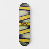 Geel en grafiet graphics Skateboard (Voorkant)
