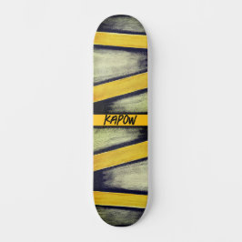 Geel en grafiet graphics Skateboard