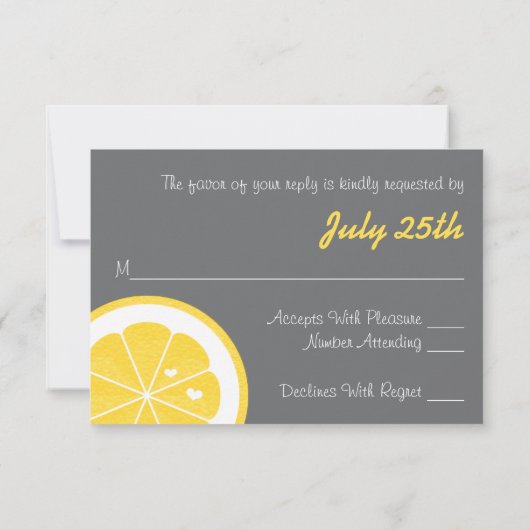 GEEL- EN GRATIS LEMOM-THEMA'S MET RSVP-RESPONSCARD RSVP KAARTJE (Achterkant)