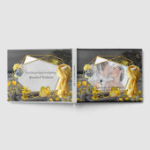 Geel en grijs 2021 kleur 'Wedding' Sunset décor Gastenboek (Volledig)
