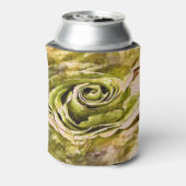 Geel en grijs artistiek Roos Blikjeskoeler (Blikje Achterkant)