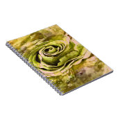 Geel en grijs artistiek Roos Notitieboek (Rechterzijde)