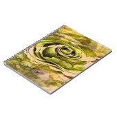 Geel en grijs artistiek Roos Notitieboek (Linkerzijde)