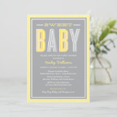 Geel en grijs Baby, gezoet Kaart (Staand voorkant)