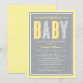 Geel en grijs Baby, gezoet Kaart (Voorkant / Achterkant)