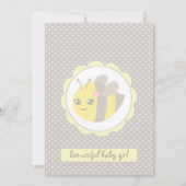 Geel en grijs Baby Kaart (Voorkant)