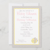 Geel en grijs Baby Kaart (Achterkant)