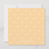 Geel en grijs Baby Lam Baby shower Kaart (Achterkant)