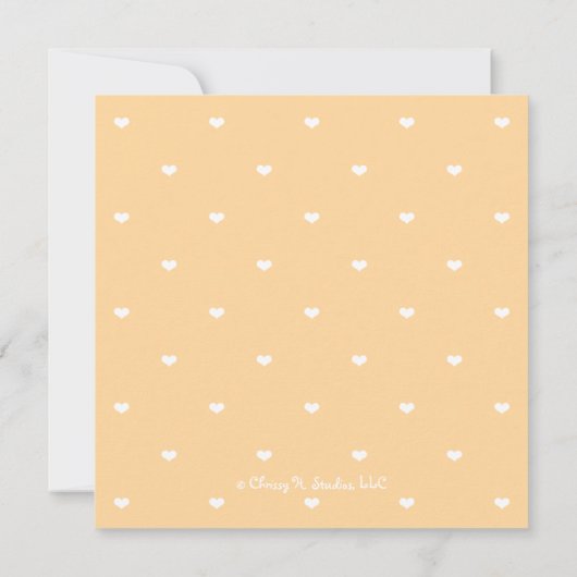 Geel en grijs Baby Lam Baby shower Kaart (Achterkant)