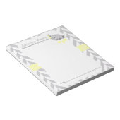 Geel en grijs Baby shower 2 - Advies Notitieblok (Schuin)