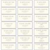 Geel en grijs Baby shower GastAdresetiketten Sticker (Voorkant)