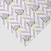 Geel en grijs Baby shower Tissuepapier (Detail)