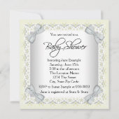 Geel en grijs Babymeisje Kaart (Achterkant)