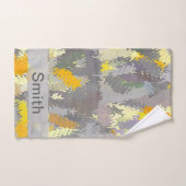 Geel en grijs bad handdoek (Handdoek)