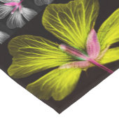 Geel en grijs boer korte tafelloper (Hoek)