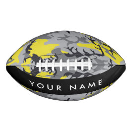 Geel en grijs Camouflage Jouw naam Personaliseren American Football