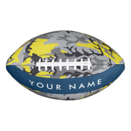 Geel en grijs Camouflage Jouw naam Personaliseren American Football