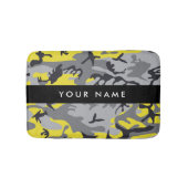 Geel en grijs Camouflage Jouw naam Personaliseren Badmat (Voorkant)