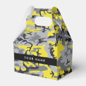 Geel en grijs Camouflage Jouw naam Personaliseren Bedankdoosjes (Voorkant Zijde)