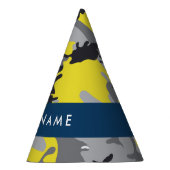 Geel en grijs Camouflage Jouw naam Personaliseren Feesthoedjes (Rechts)
