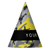 Geel en grijs Camouflage Jouw naam Personaliseren Feesthoedjes (Links)