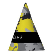 Geel en grijs Camouflage Jouw naam Personaliseren Feesthoedjes (Rechts)