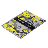 Geel en grijs Camouflage Jouw naam Personaliseren Notitieboek (Linkerzijde)